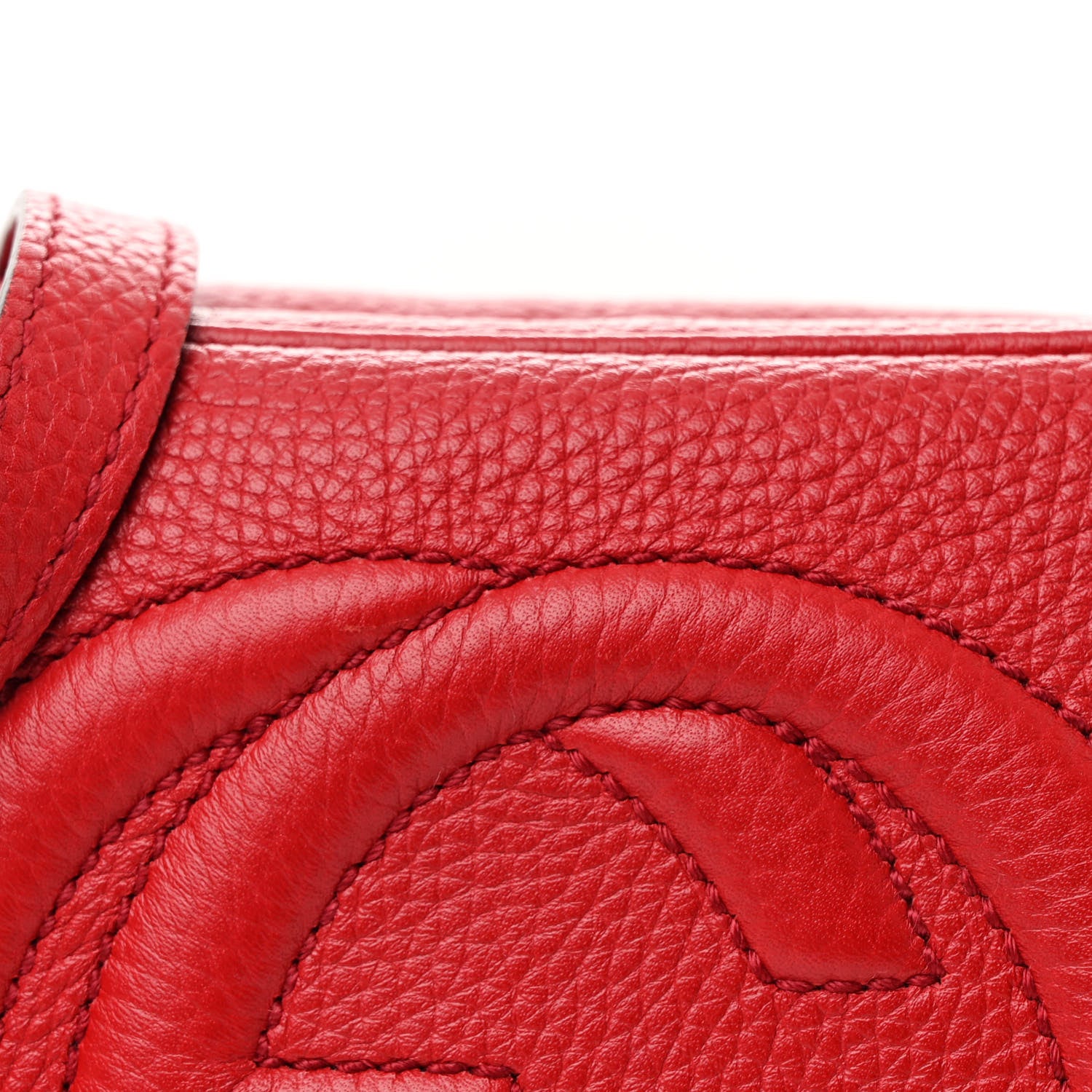 Gucci Pebbled Calfskin Small Soho Disco Bag Vibrant Red 8 of 12