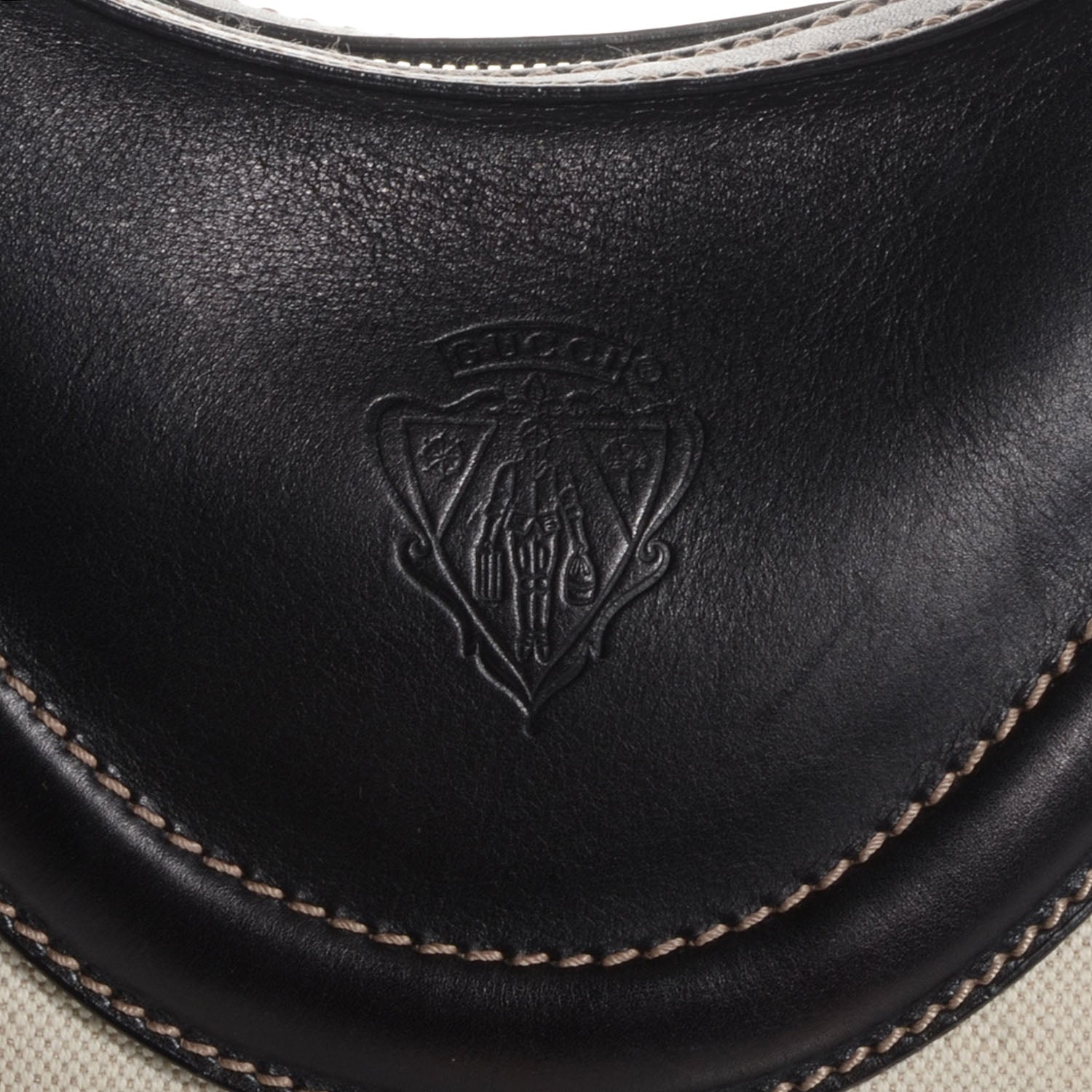 Gucci Canvas Crest Hobo Brown 13 of 21