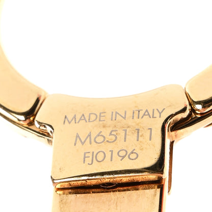 Louis Vuitton Brass Enamel Fleur De Monogram Bag Charm Chain Gold 4 of 4