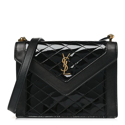 Saint Laurent Lambskin Patent Quilted Mini Gaby Satchel Black 1 of 10