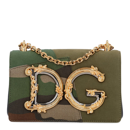 Dolce & Gabbana Cotton Camouflage Patchwork DG Girls Shoulder Bag Multicolor 1 of 9