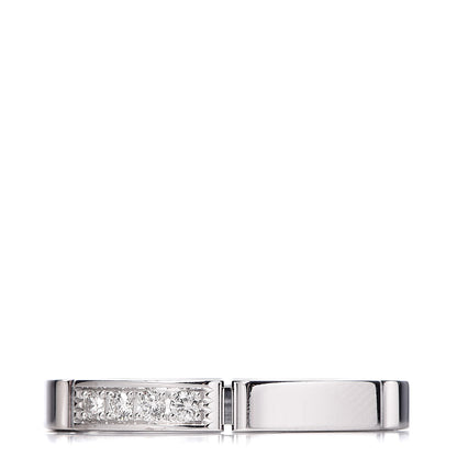 Cartier 18K White Gold Diamond Maillon Panthere Wedding Band Ring 47 4 3 of 5