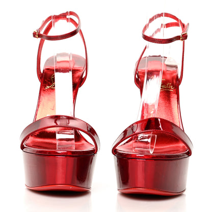 Christian Louboutin Patent Psychic Loubi Queen Alta 150 Platform Sandals 38 Loubi 2 of 7