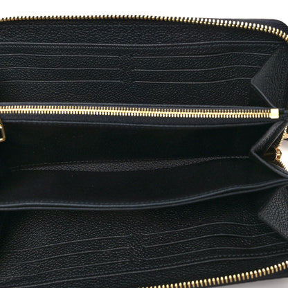 Louis Vuitton Empreinte Monogram Giant Zippy Wallet Black Beige 5 of 7