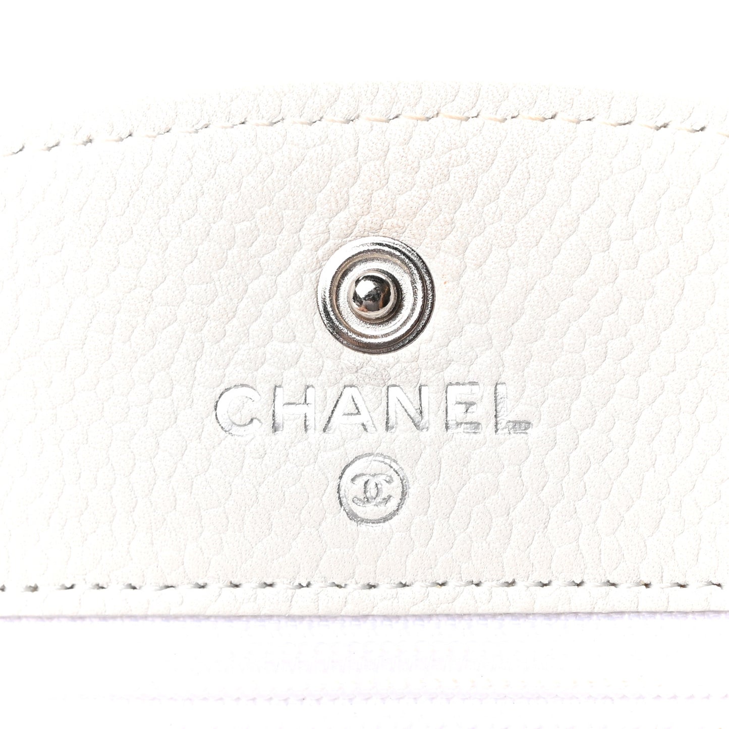 Caviar Timeless CC Wallet on Chain WOC White
