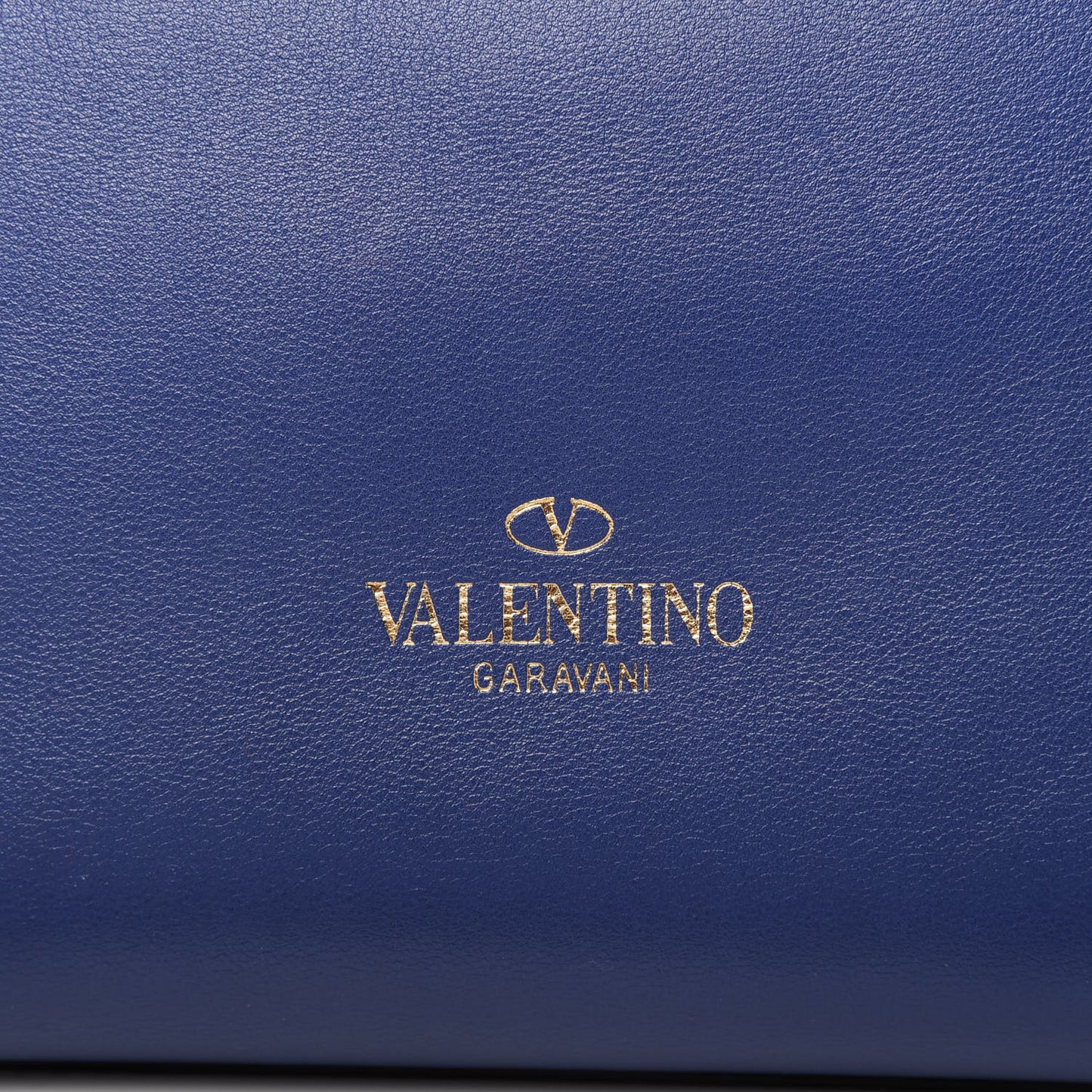 Vitello Rockstud Double Handle Tote Blu Delft