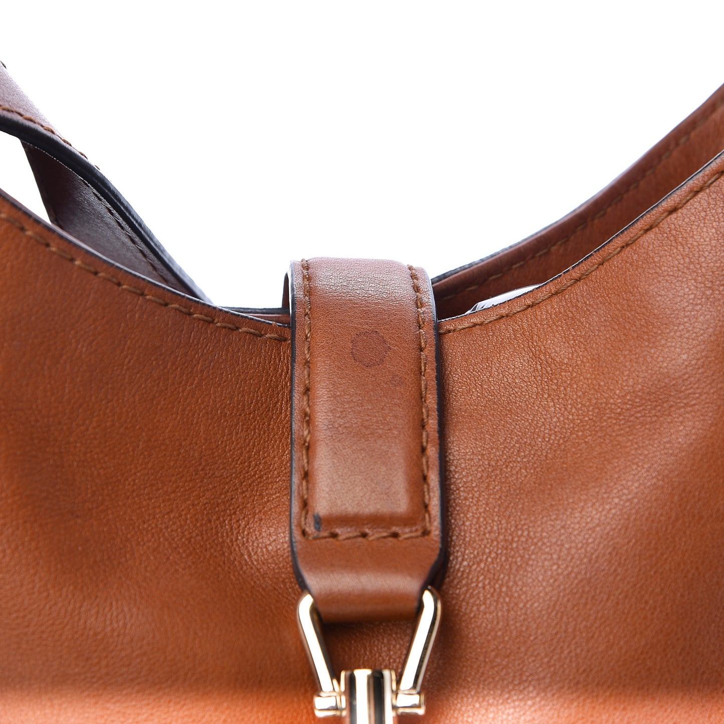 Calfskin New Medium Jackie Shoulder Bag Tan