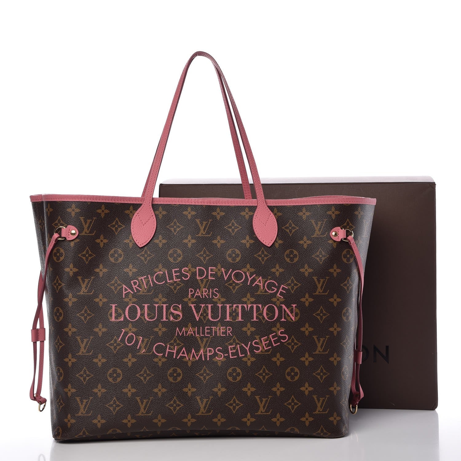 Louis Vuitton Monogram Articles de Voyage Ikat Neverfull GM Rose Velours 8 of 8