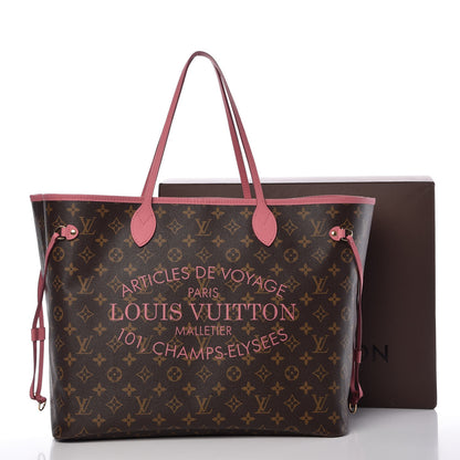 Louis Vuitton Monogram Articles de Voyage Ikat Neverfull GM Rose Velours 8 of 8