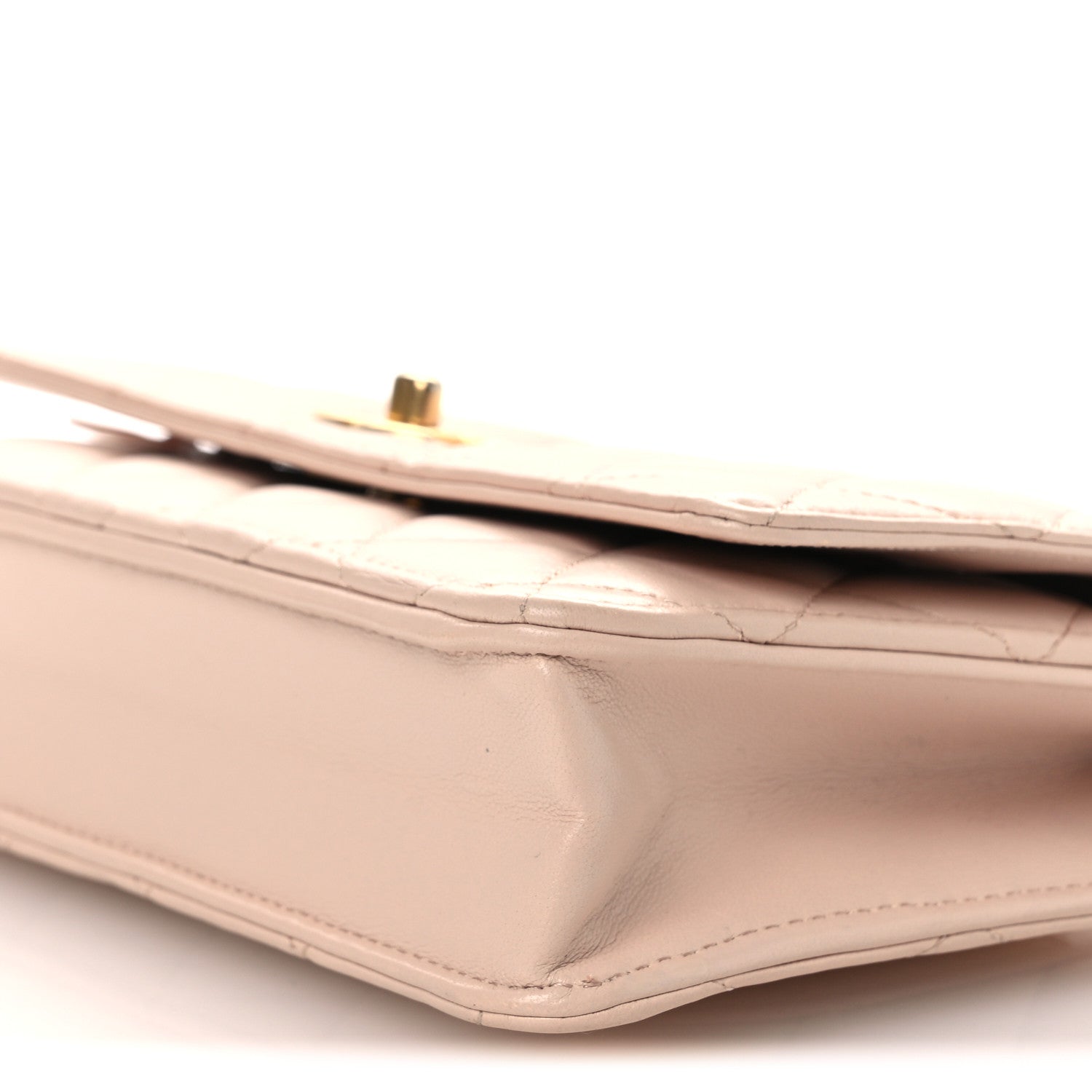 Chanel Lambskin Quilted CC Pearl Crush Wallet on Chain WOC Light Pink 11 of 15