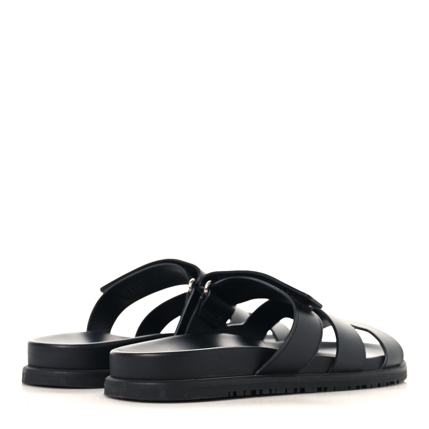 Hermes Calfskin Womens Chypre Sandals 39 Black 5 of 10