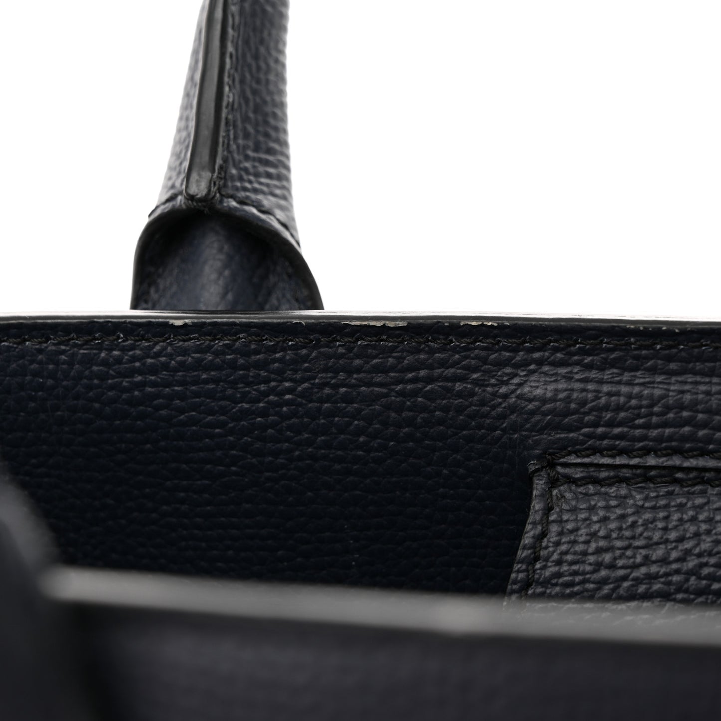 Derby Calfskin House Check Small Banner Tote Ink Blue