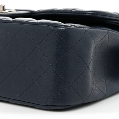 Chanel Caviar Quilted Jumbo Double Flap Navy Blue 8 of 21