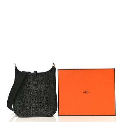 Hermes Taurillon Clemence Evelyne TPM Black 11 of 11
