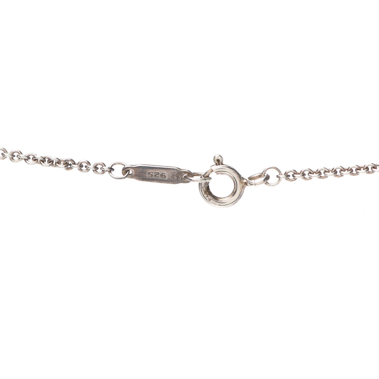 Tiffany Sterling Silver Cushion Square Link Pendant Necklace 5 of 5