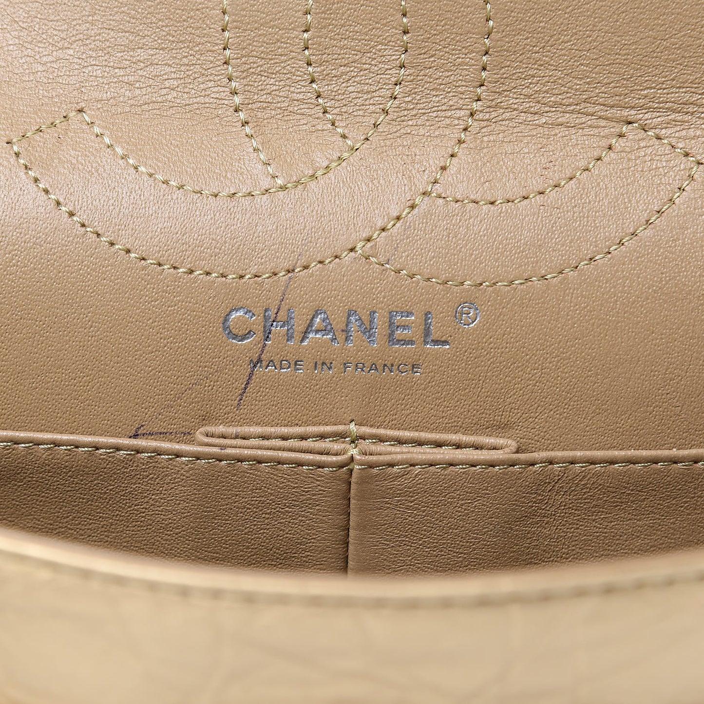 Metallic Aged Calfskin Quilted 2.55 Reissue 226 Flap Gold