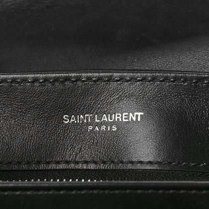 Saint Laurent Calfskin Y Quilted Monogram Toy Loulou Crossbody Bag Black 7 of 9