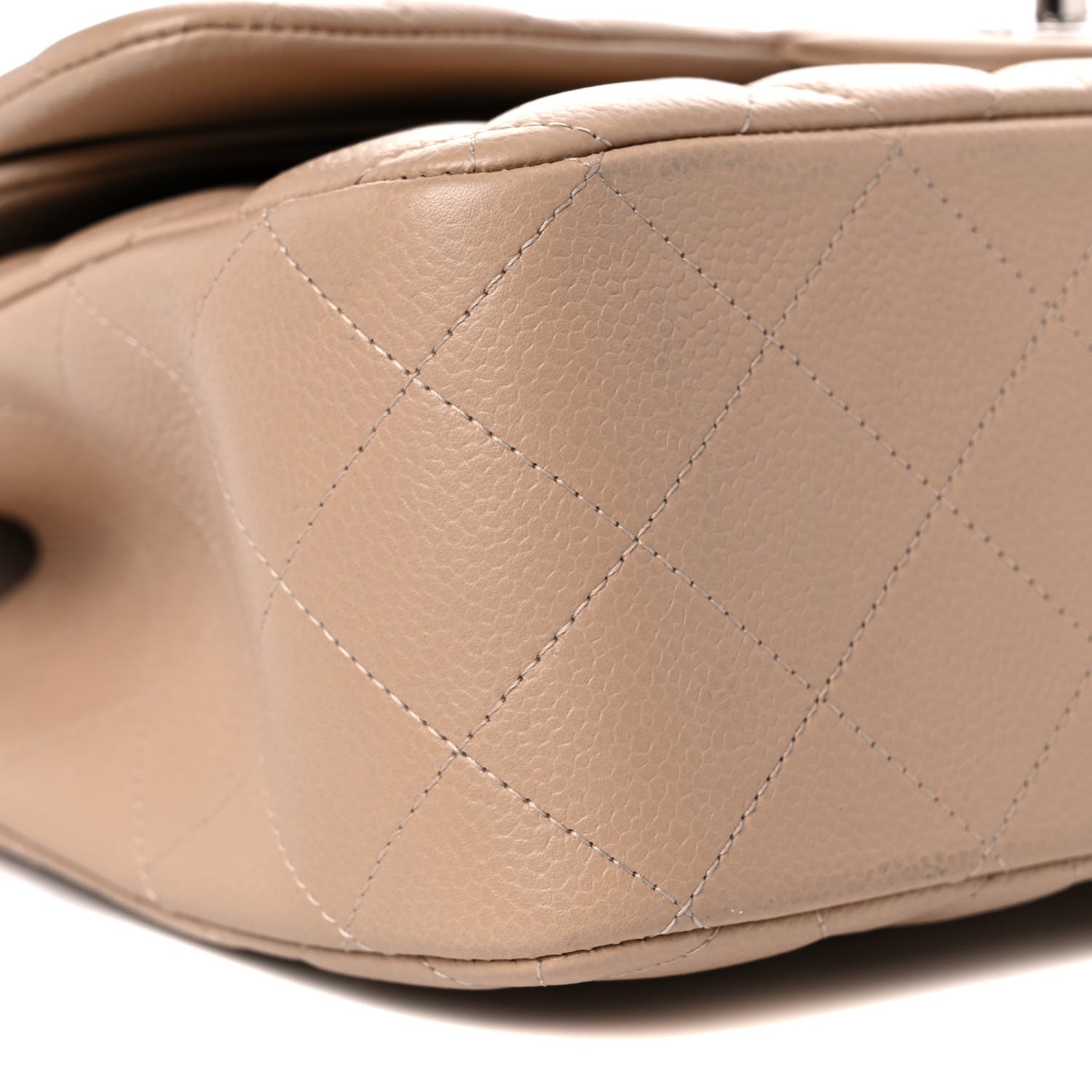 Chanel Caviar Quilted Jumbo Double Flap Beige 10 of 11