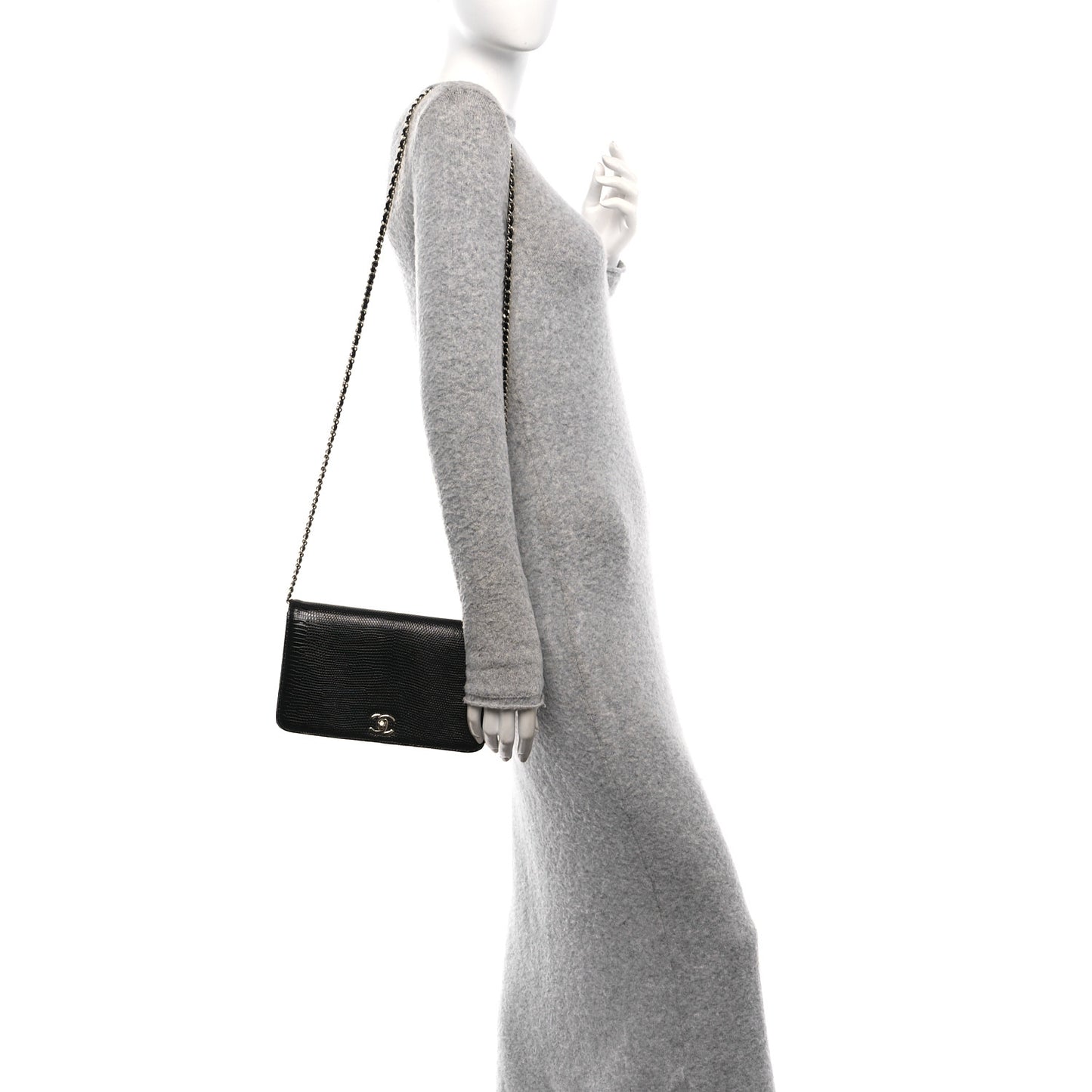 Lizard Small Single Flap Black