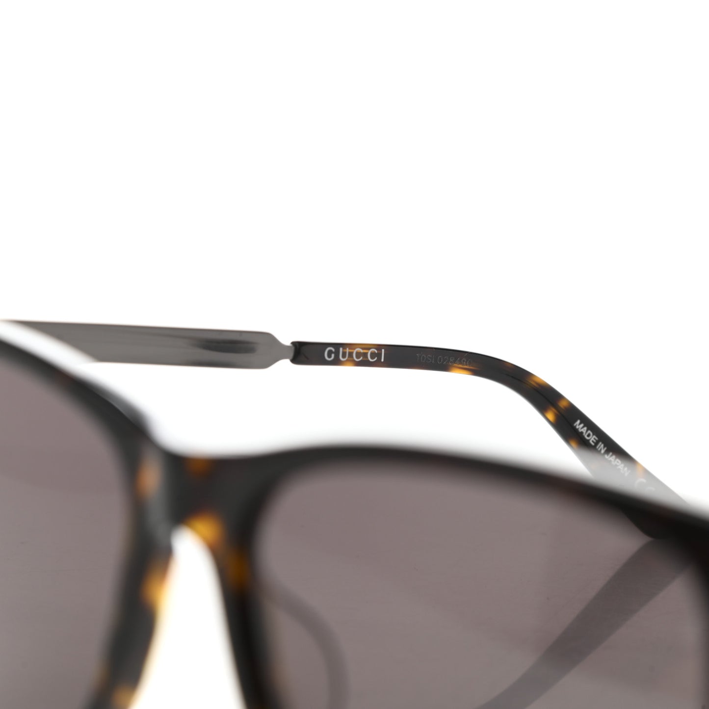 Acetate Square Frame Web Sunglasses GG0078SK Tortoise