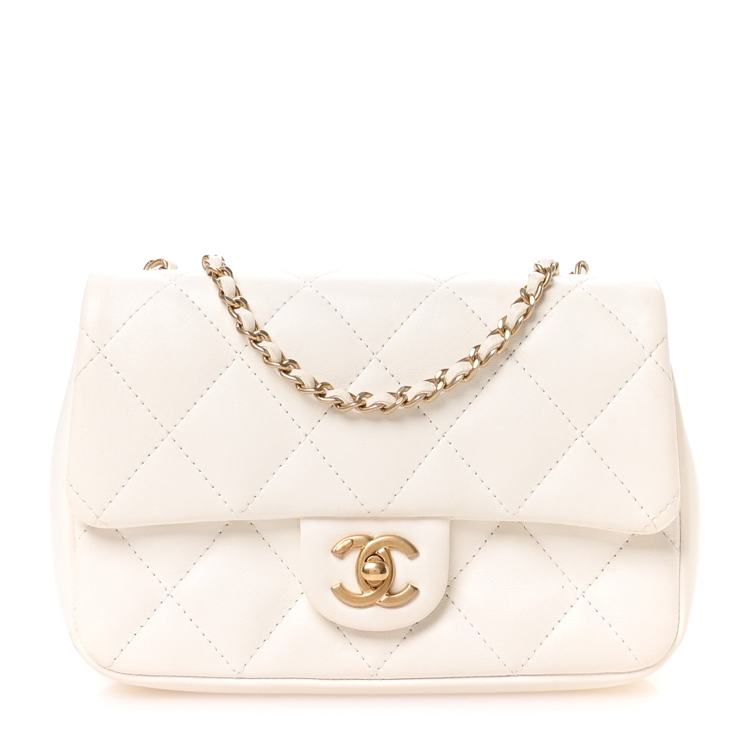 Chanel Lambskin Quilted Mini Heart Charms Flap White 1 of 11