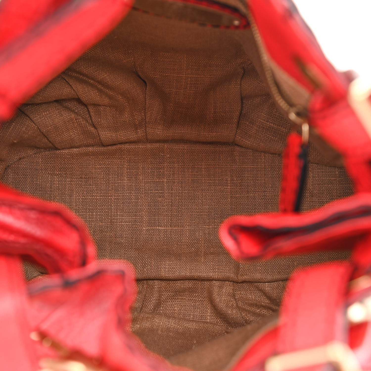 Fendi Cuoio Romano Selleria Pomodorino Tote Red 5 of 13