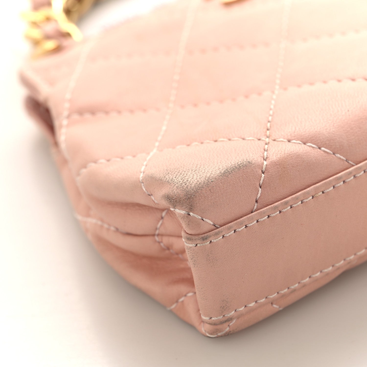 Chanel Lambskin Quilted Mini Evening Bag Pink 9 of 16