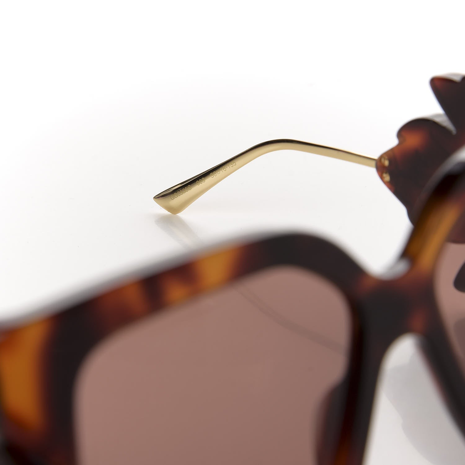 Gucci Acetate Square Frame Wing Sunglasses GG0535S Havana 6 of 7