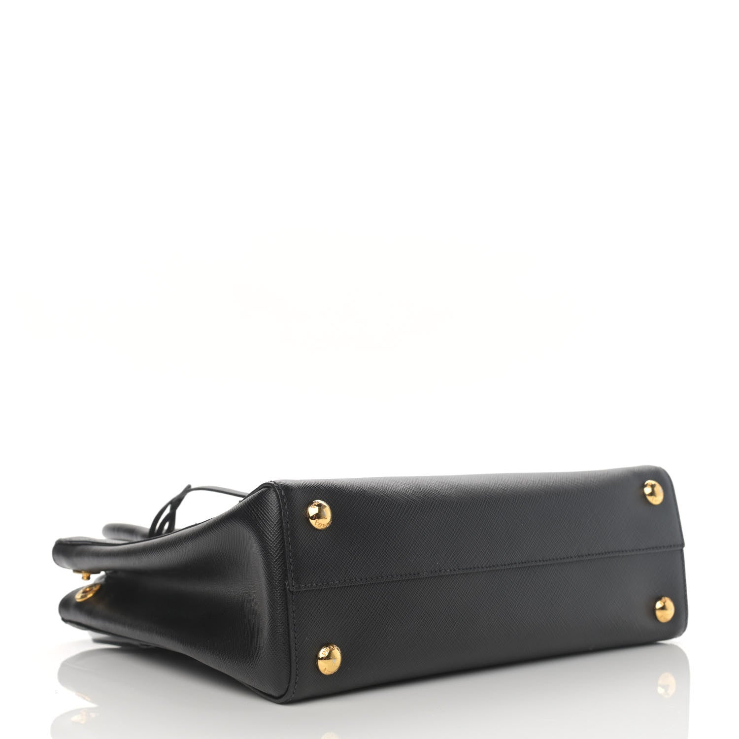 Prada Saffiano Lux Small Parabole Tote Black 4 of 12