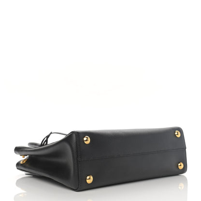 Prada Saffiano Lux Small Parabole Tote Black 4 of 12