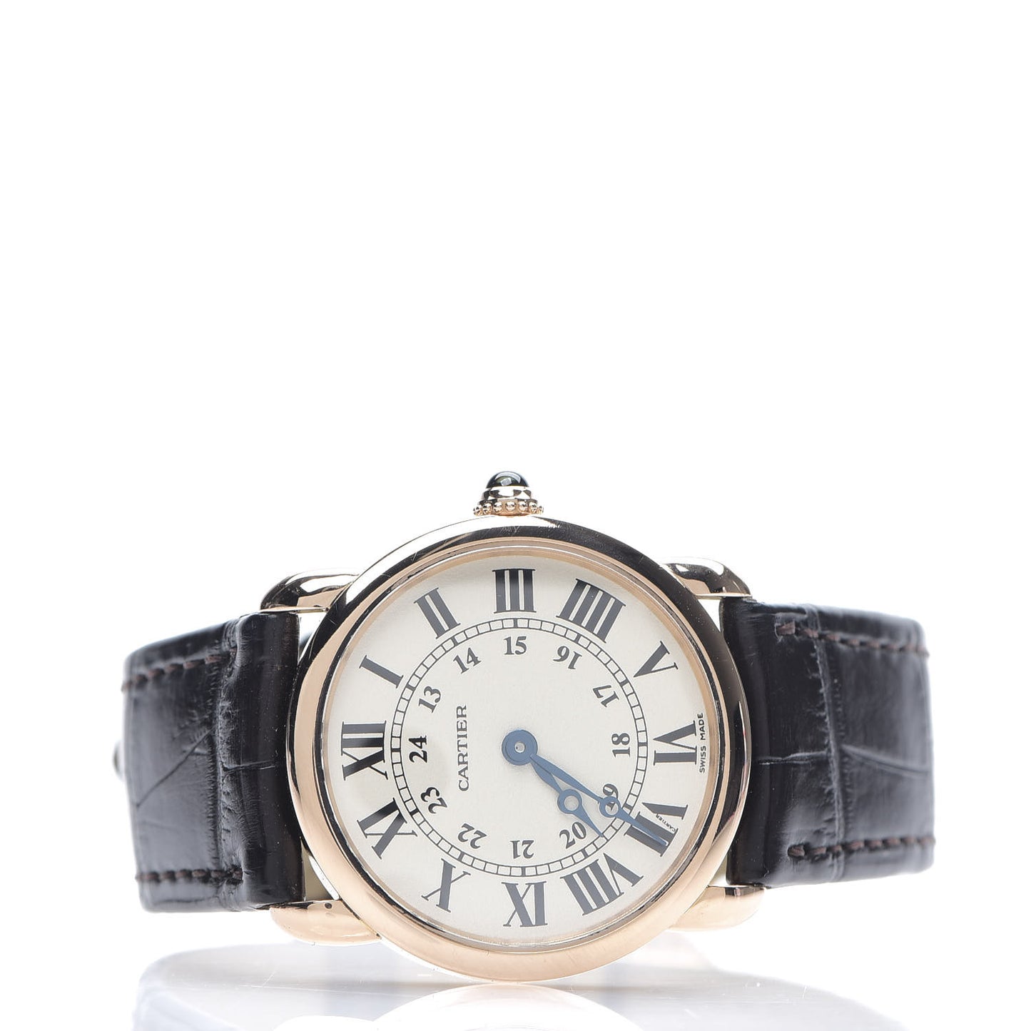 18K Pink Gold Alligator 29mm Ronde Solo Quartz Watch