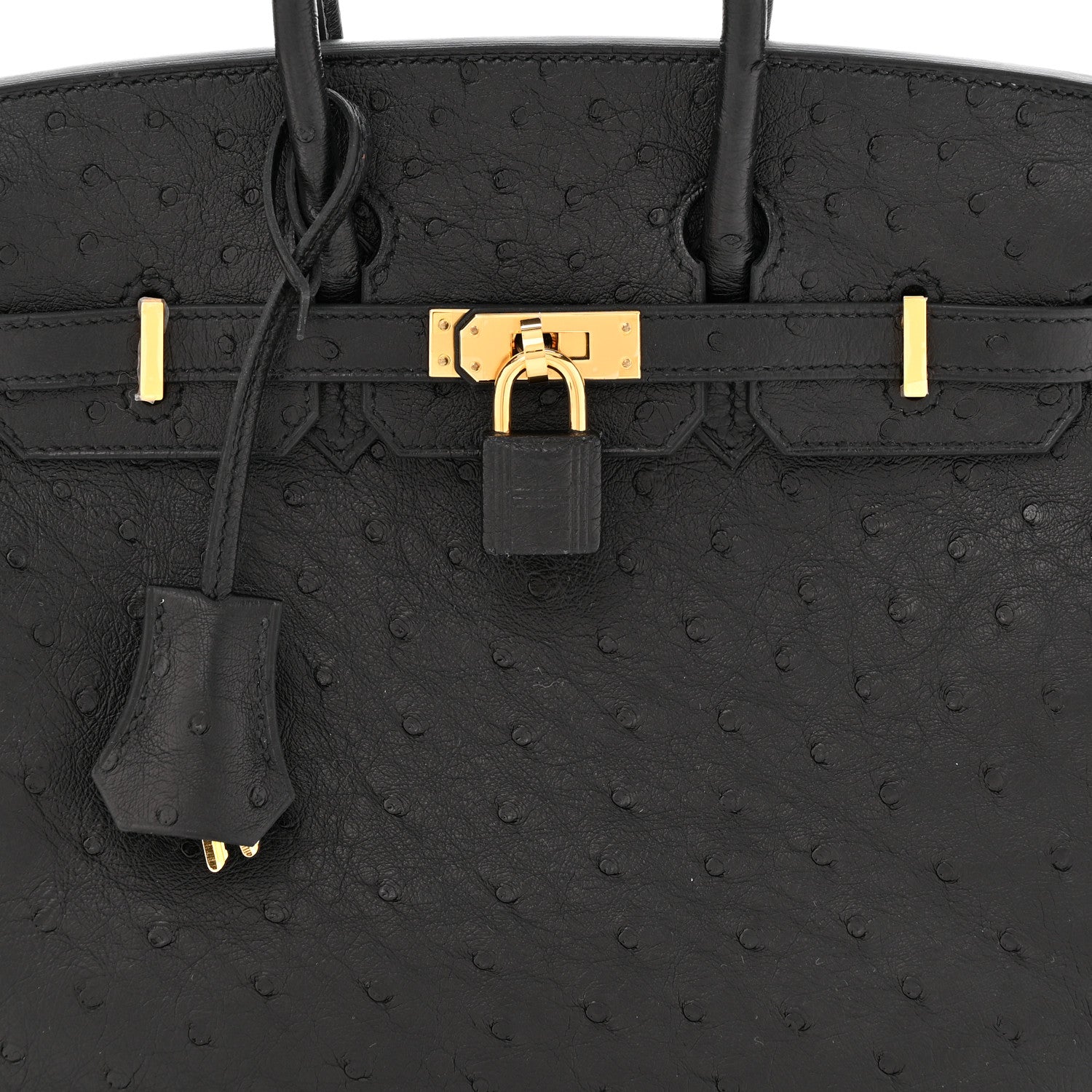 Hermes Ostrich Birkin 25 Black 7 of 10