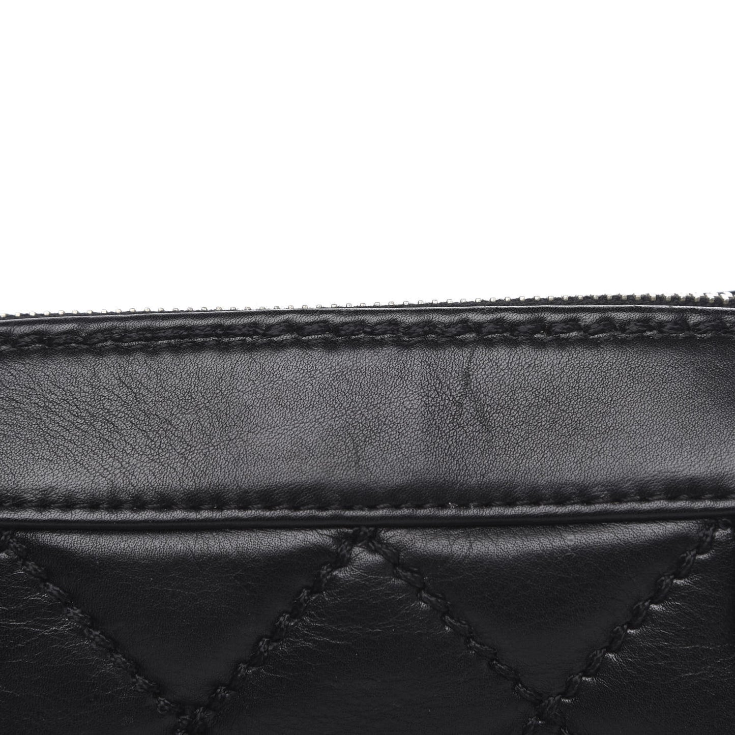 Calfskin Quilted Top Handle Bag Black