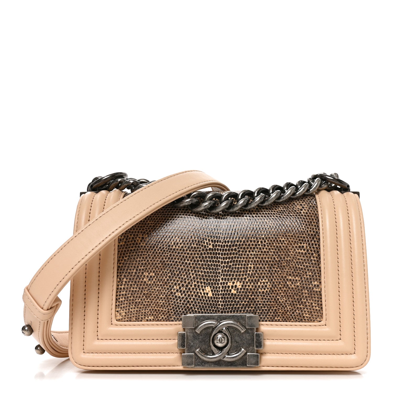 Chanel Lizard Calfskin Small Boy Flap Pink 1 of 10