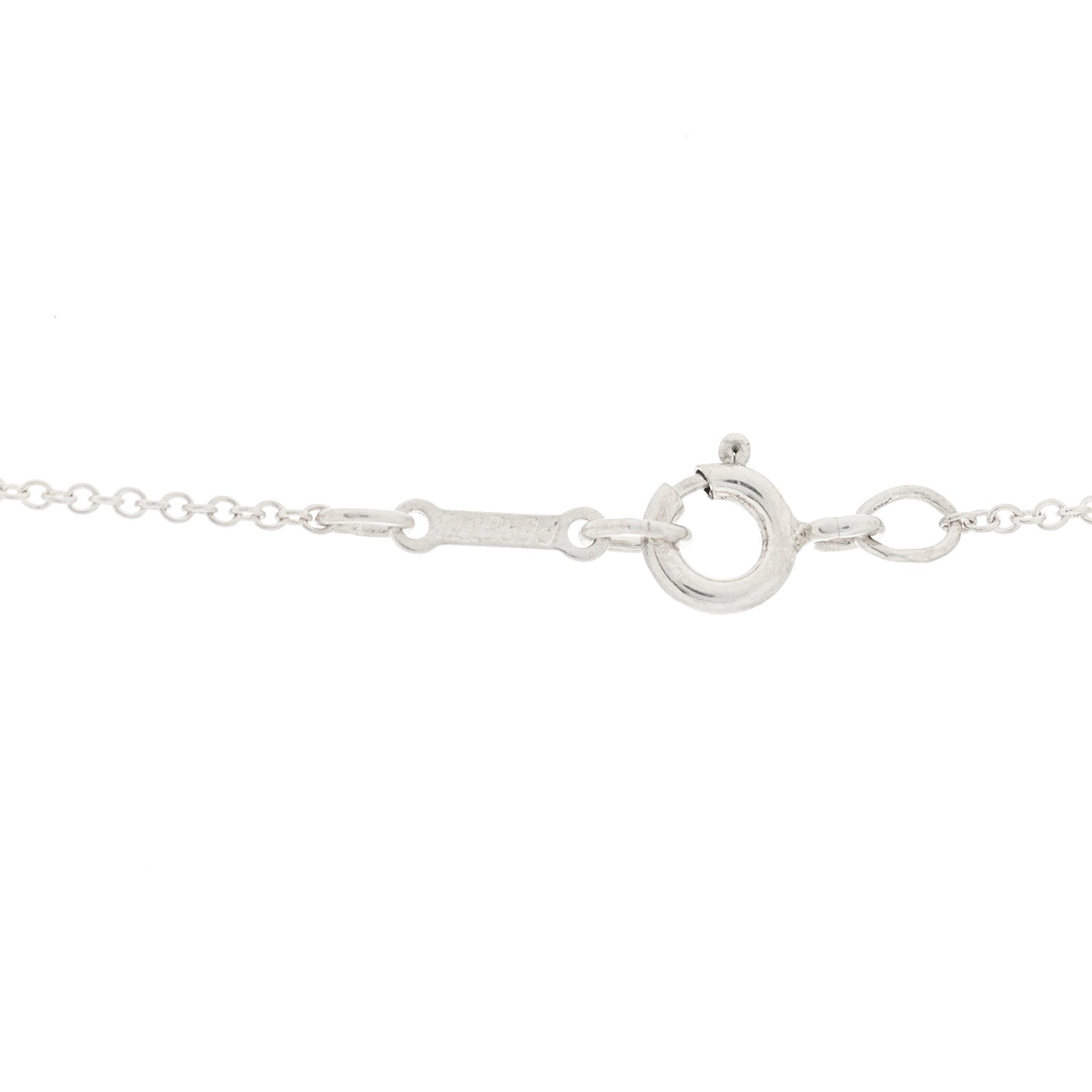 Tiffany Sterling Silver Elsa Peretti 12mm Bean Pendant Necklace 5 of 6