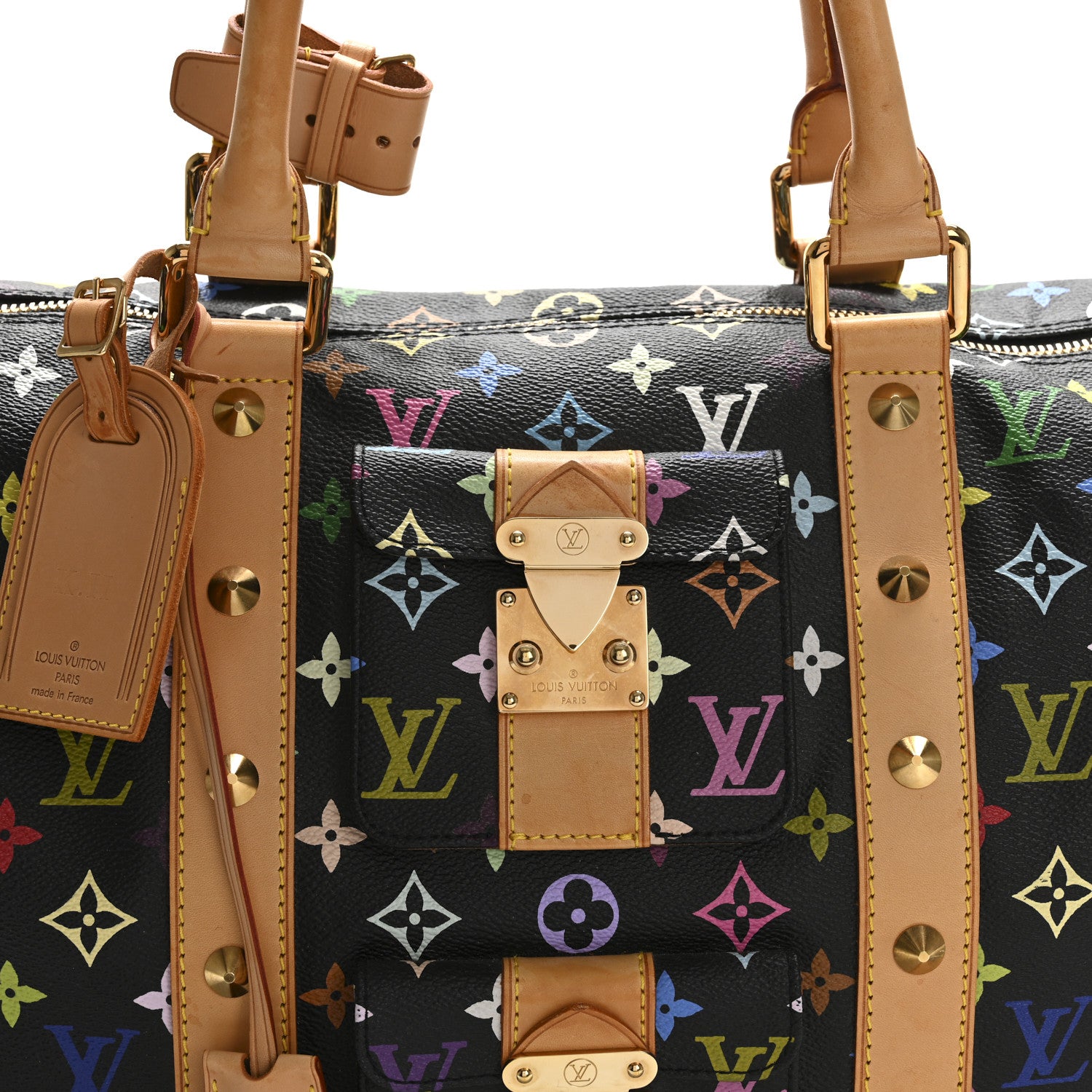 Louis Vuitton Monogram Multicolor Keepall 45 Black 6 of 15