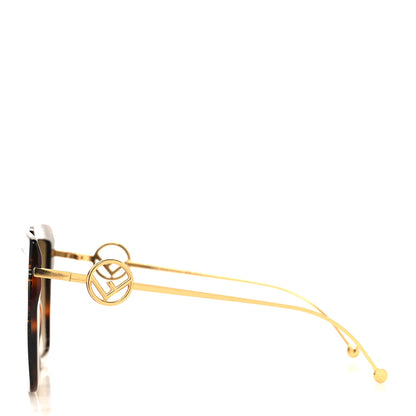 Fendi Acetate Metal F is Fendi FF Butterfly Sunglasses FF 0410/S Havana 3 of 7