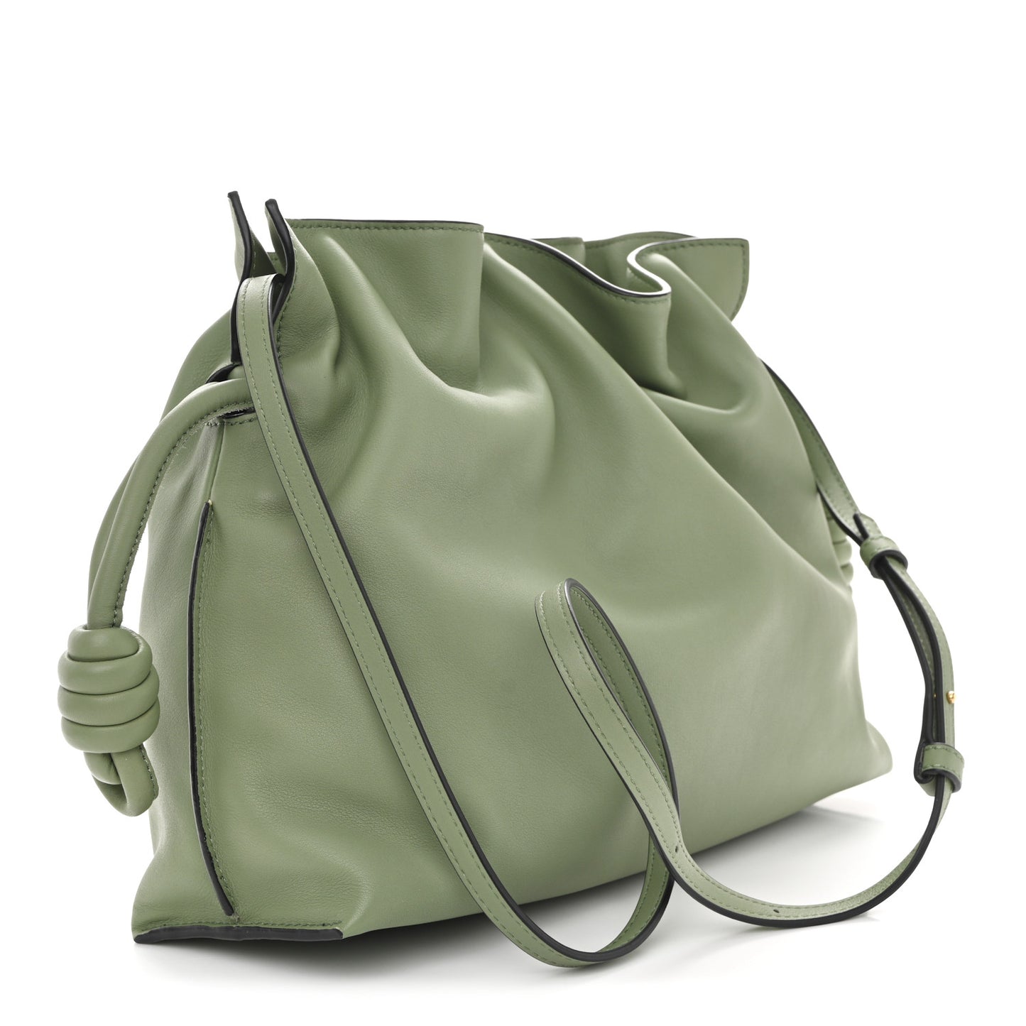 Nappa Flamenco Knot Clutch Rosemary