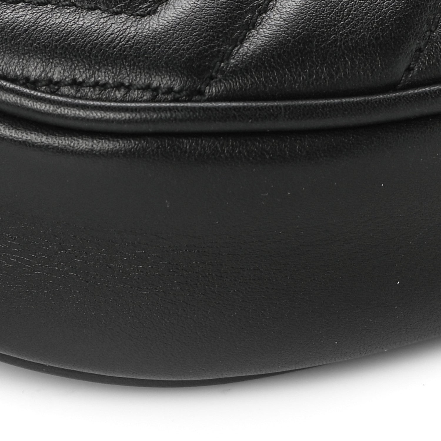 Gucci Calfskin Matelasse GG Marmont Belt Bag 75 30 Black 11 of 12