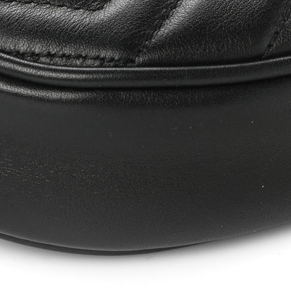 Gucci Calfskin Matelasse GG Marmont Belt Bag 75 30 Black 11 of 12