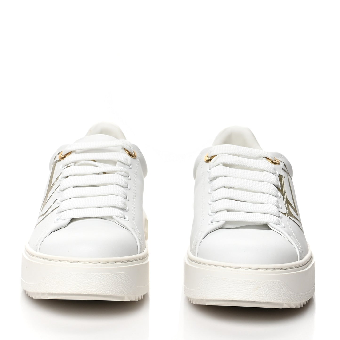 Calfskin Time Out Sneakers 38 White