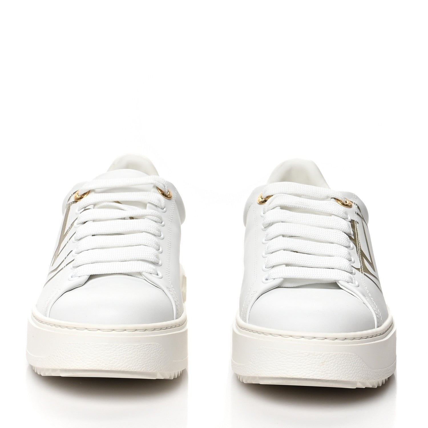 Louis Vuitton Calfskin Time Out Sneakers 38 White 2 of 9