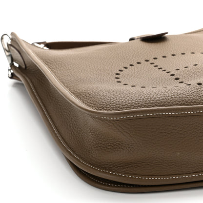 Hermes Taurillon Clemence Evelyne III PM Etoupe 9 of 11