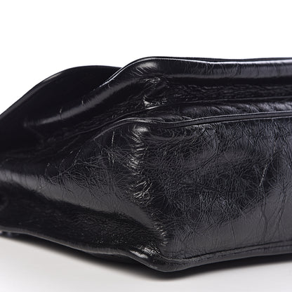Saint Laurent Crinkled Calfskin Matelasse Monogram Medium Niki Chain Satchel Black 9 of 10
