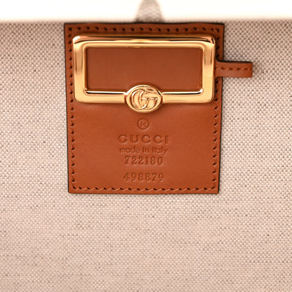 Gucci GG Supreme Monogram Boarded Dyana Calfskin Rhombus Print Savoy Top Handle Beauty Case Beige Ebony Mystic White Hazel Brown 6 of 11
