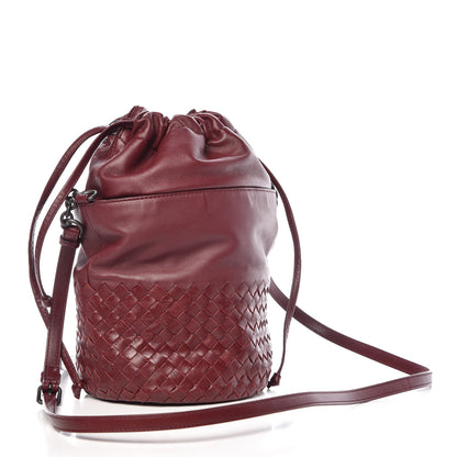 Bottega Veneta Nappa Intrecciato Drawstring Bucket Bag Barolo 3 of 9