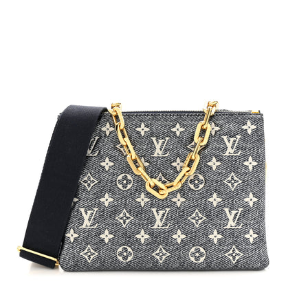 Louis Vuitton Lambskin Printed Monoglam Coussin PM Blue 1 of 11