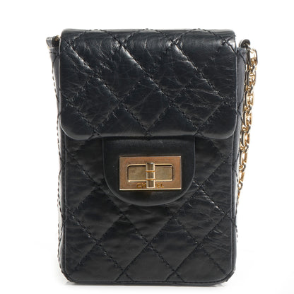Chanel Aged Calfskin 2.55 Reissue Phone Case Black 1 of 10