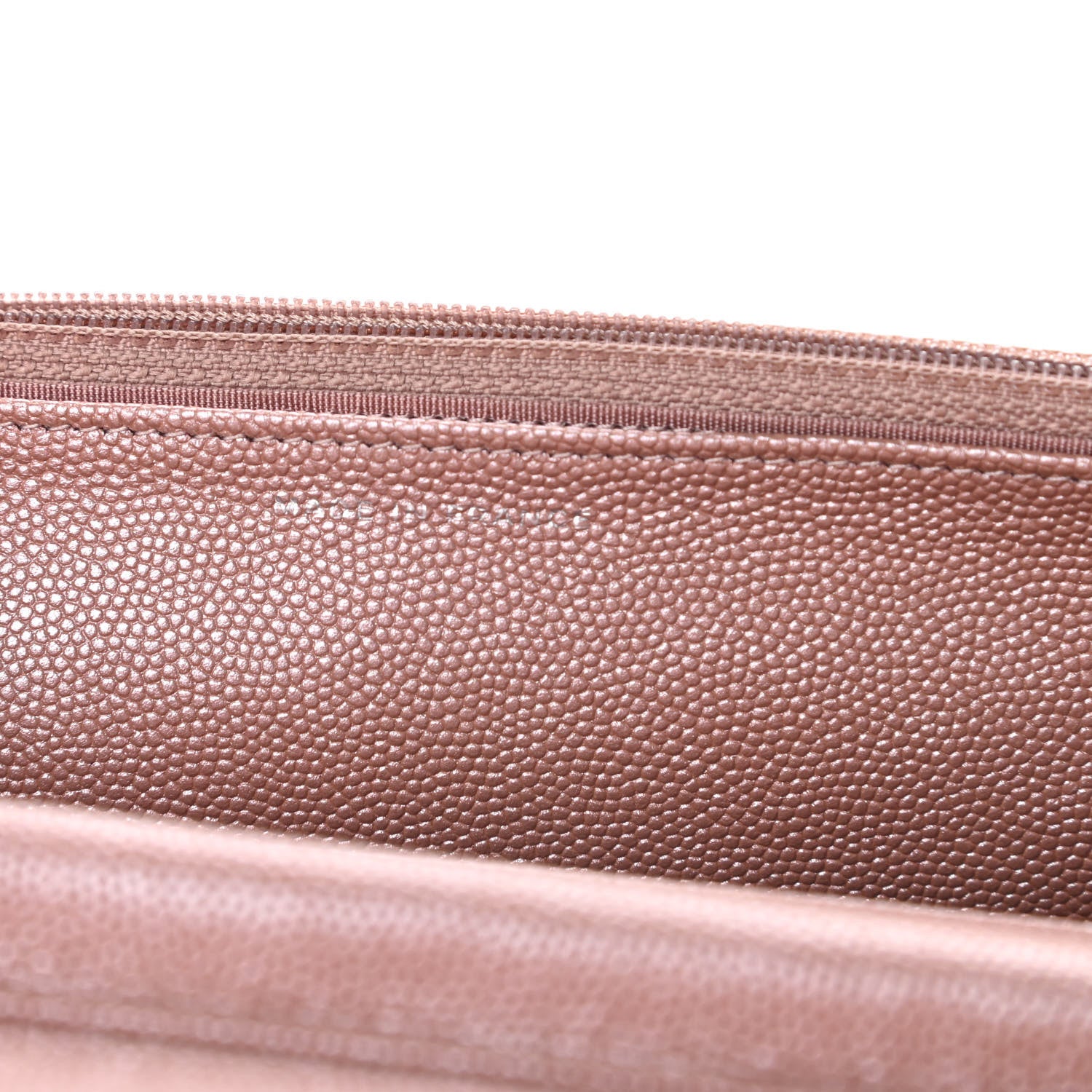 Chanel Metallic Caviar Chevron Quilted Vintage Mademoiselle Wallet On Chain WOC Pink 7 of 12