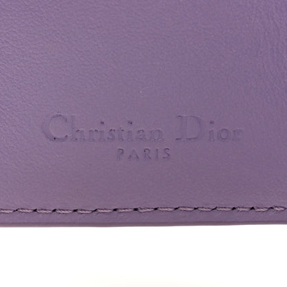 Christian Dior Patent Cannage Small Lady Dior Flap Card Holder Lilac 6 of 6